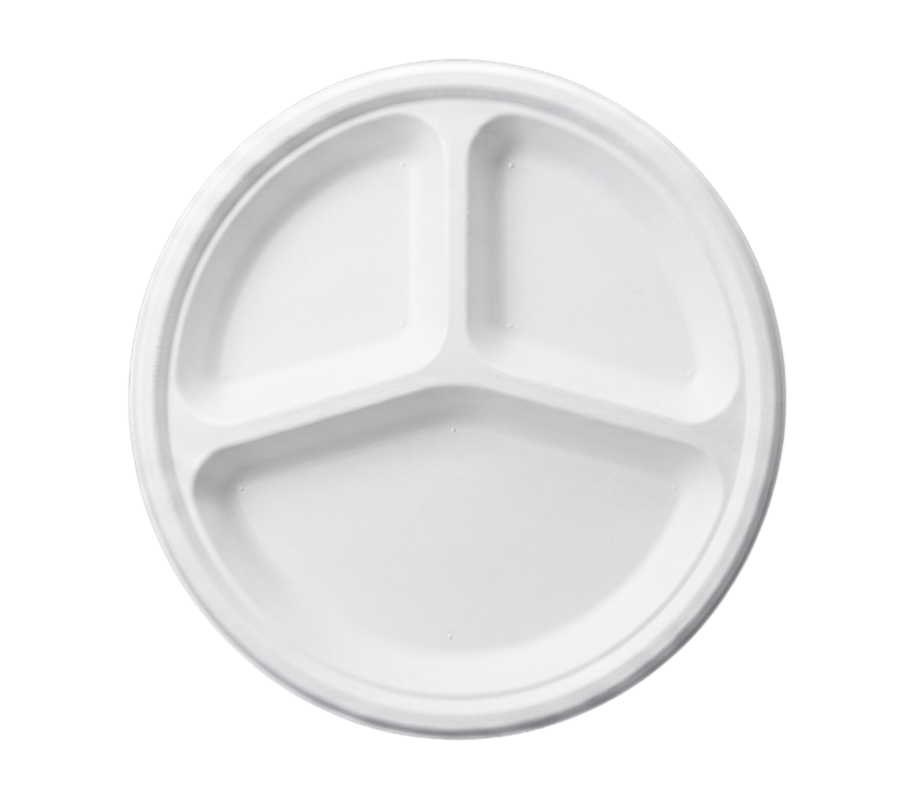 10 Inch Round Plate 3 Compartments