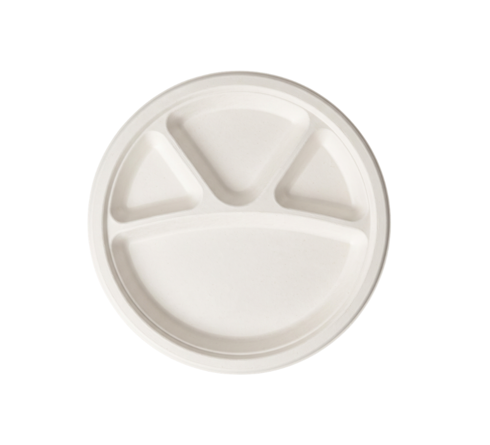 12 Inch Round Plate 4 Compartments